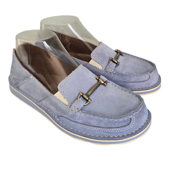 Ariat Cruiser Loafers Women's 7B Baby Blue Suede Slip On Casual Comfortable - Picture 1 of 11